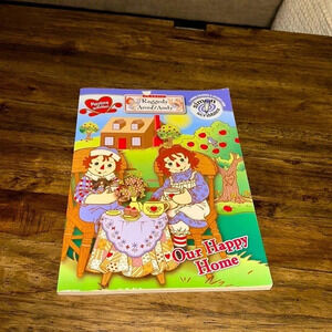 Vintage Classic Raggedy Ann & Andy Our Happy Home Jumbo Coloring Book Activity
